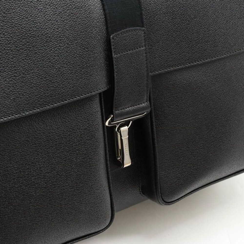 Bulgari Week End Black Leather Shoulder Bag (Pre-Owned) - Picture 7 of 9